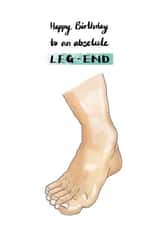 legend foot Birthday Card 17346 created by AVO-CARDO