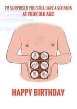 beers six pack Birthday Card 19020 created by Mark-Lee Foster