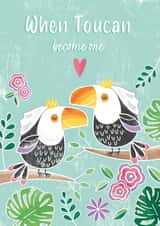 When toucan become one - blue - wedding created by Dinky Rouge