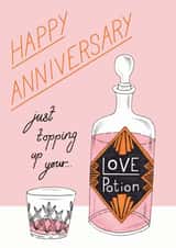 love potion Anniversary Card 18882 created by Jacqueline Colley