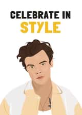 Celebrate like Harry Styles card created by TEA Designs