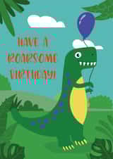 Dinosaur Cartoon Birthday Card 16405 created by Created by joy