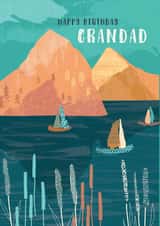 Grandad scenic birthday card created by Rebecca Prinn