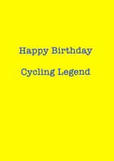 cycling cycle Birthday Card 13455 created by Running Cards UK