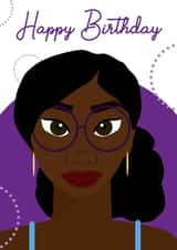 black girl African Birthday Card 19072 created by Leanne Creative