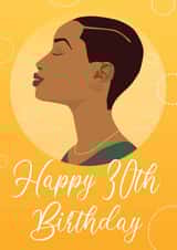 black woman thirty Birthday Card 19075 created by Leanne Creative