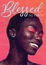 40th forty Birthday Card 19076 created by Leanne Creative