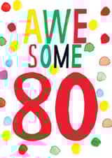 adult 80 Birthday Card 17687 created by Earlybird