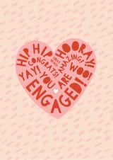 Heart shaped engagement card created by Zoe Spry