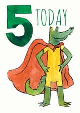 5 5th Birthday Card 12279 created by Half Pint Print