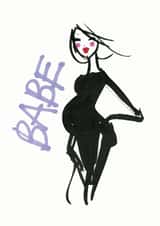 babe pregnant Pregnancy Card 19102 created by Miss Magpie Fashion Spy