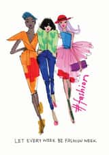 fashion week Birthday Card 19103 created by Miss Magpie Fashion Spy