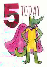 5th 5 Birthday Card 12280 created by Half Pint Print