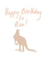 kangaroo australia Birthday Card 17005 created by @sammie.illustrates