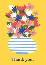 flowers vase Thank You Card 18605 created by Jive Prints