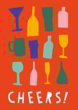 cheers drinks Thank You Card 18606 created by Jive Prints