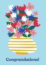 flowers vase Congratulations Card 18607 created by Jive Prints