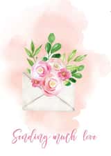 sending love roses Thinking of you Card 7266 created by Modupe Yalley