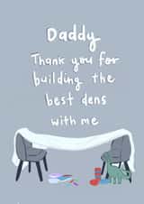 Daddy building the best dens with me created by Sam Bratby Art