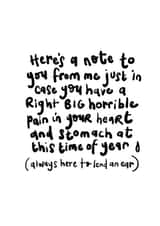 poem lend Just because Card 18698 created by Sam Bratby Art