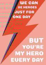 hero just for one day Father's Day Card 18137 created by JT Design