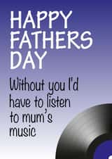mum's music Father's Day Card 18138 created by JT Design