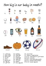 Pregnancy reveal card created by No-me illustrations