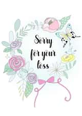 Sorry for your loss roses sympathy card created by Marie Goodchild