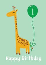 giraffe 1 Birthday Card 4237 created by Ilka Dickens
