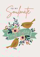 soulmate birds Birthday Card 18075 created by Graphic Factory