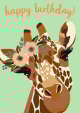 Giraffe birthday Birthday Card 17167 created by Hannah Wright