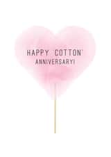 Pretty Cotton Candy Anniversary Card - Happy Cotton Anniversary created by Gillian Panter