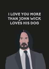 john wick dog Anniversary Card 14368 created by Rebeca Elen Lane