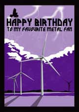 Heavy Metal Fan Birthday Card created by @katiehounsomeillustrator