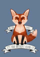 for fox sake fox Birthday Card 19266 created by Bloom&Flo