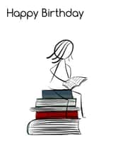 bookworm card book lover card Card 43941 created by 16 by Sophie