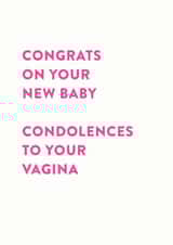 congrats vagina New Baby Card 17193 created by Stormy Knight