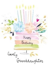 Granddaughter Birthday Cake Floral card created by SABIVO Design by Sabina