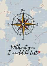 Lost without you anniversary card created by Crazed Creative