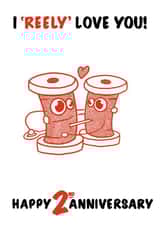 cotton anniversary 2nd anniversary Card 36692 created by Colossal Studio