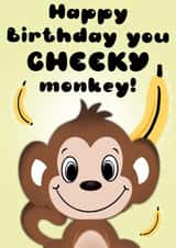 Cheeky Monkey Birthday Card created by Paper Wishes Co