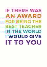 rainbow award Thank You Card 10631 created by Studio 9