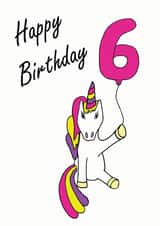 6 6th Birthday Card 7089 created by A Ray of Sunshine Cards