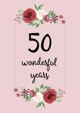 50th 50 Anniversary Card 15962 created by Pippin Prints