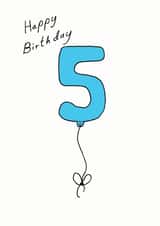 5 5th Birthday Card 7090 created by A Ray of Sunshine Cards