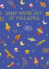daddy space Birthday Card 18975 created by Fran Butler