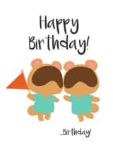nintendo switch animal Birthday Card 12088 created by MugShotPrints