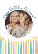 Personalised Birthday Photo Card created by thortful Designs - candles female Birthday Personalised Photo Card 18533