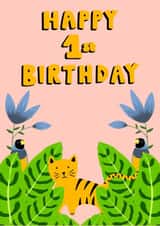 tiger jungle Birthday Card 14293 created by Sara Baker