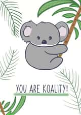 koality pun Thank You Card 19307 created by BonDoodle